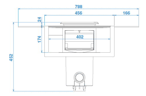 BWT Skimmer Miroir dimensions face