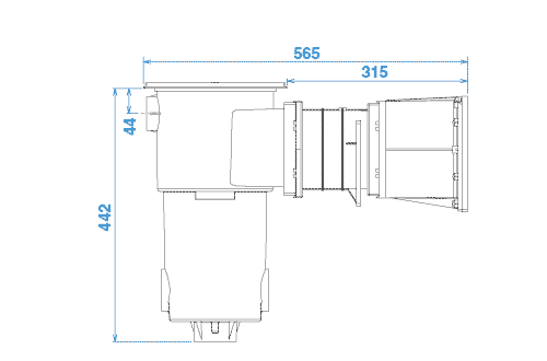 BWT Skimmer Miroir dimensions profil